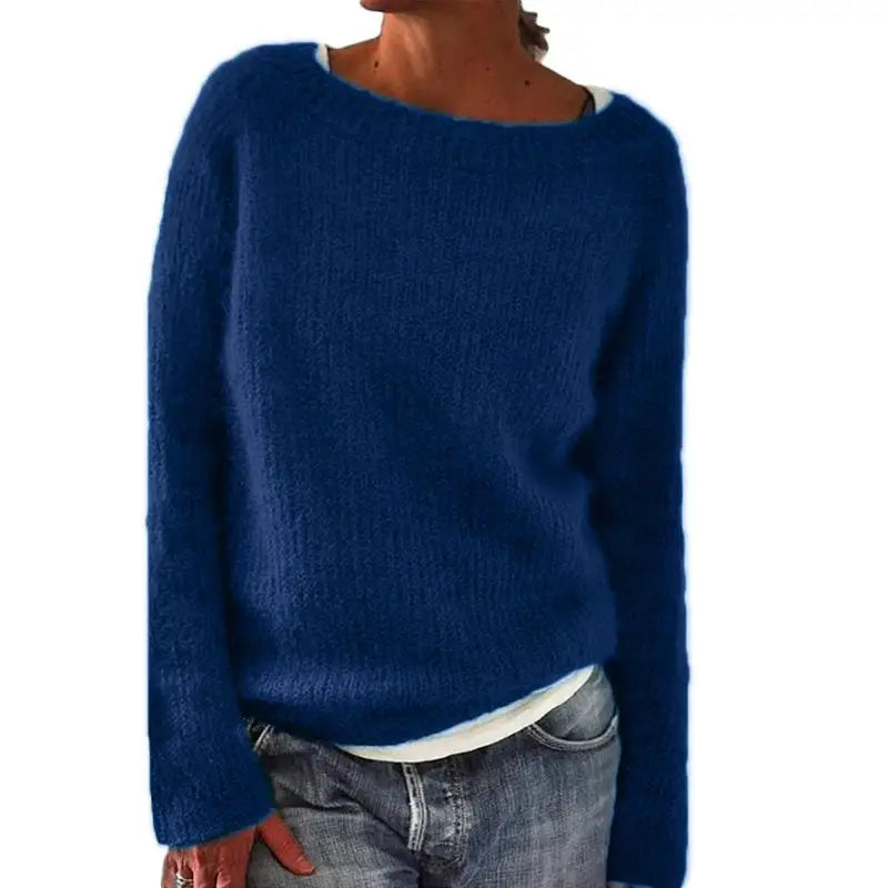Pull femme col rond texturé | Manches longues pour l’hiver