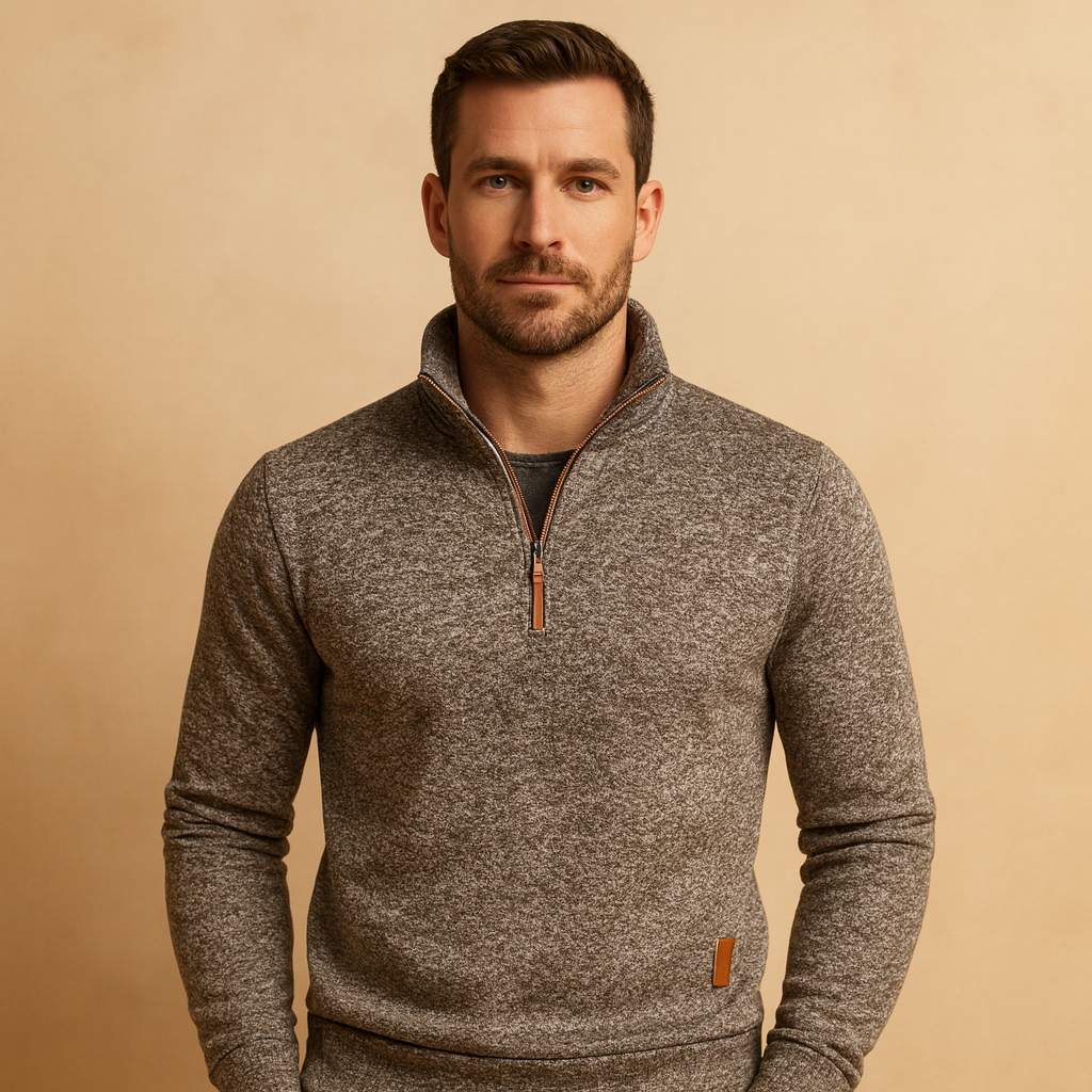 Pull zippé pour homme | Pull léger polyvalent pour la mi-saison