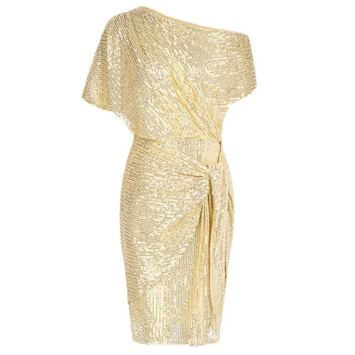 Robe à sequins pour femme | Manches courtes et longueur genou