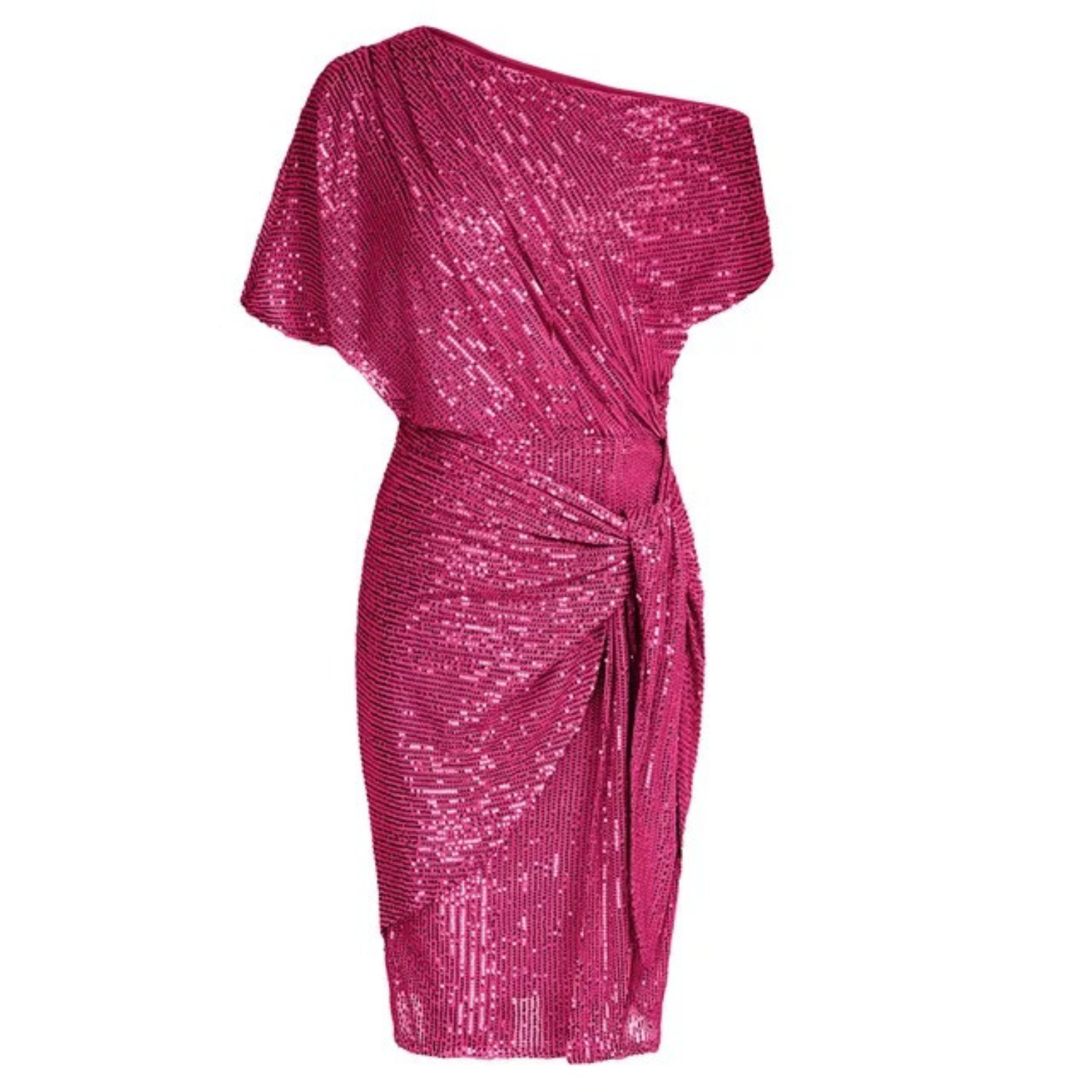 Robe à sequins pour femme | Manches courtes et longueur genou