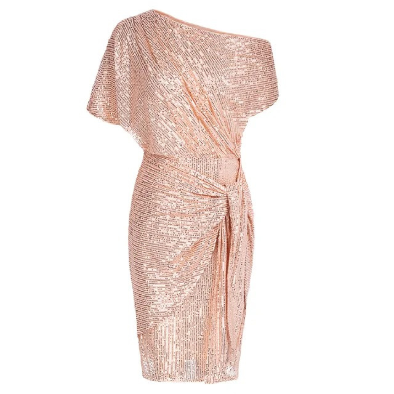 Robe à sequins pour femme | Manches courtes et longueur genou