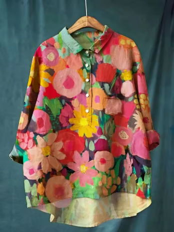 Elle | Elegante Shirt met Bloemenprint