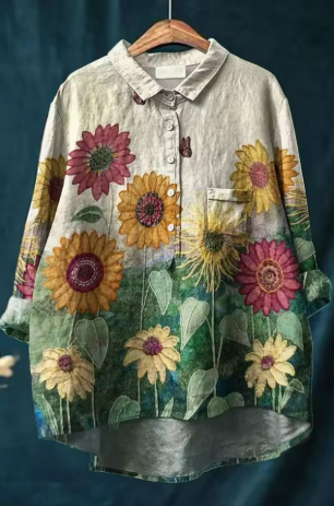 Elle | Bloemige Shirt met Elegantie