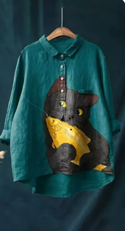 Elle | Shirt met Fantasierijke Print
