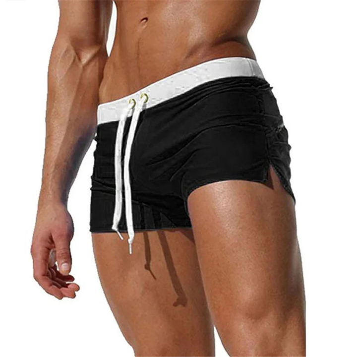 Short de bain homme avec taille ajustable à cordon