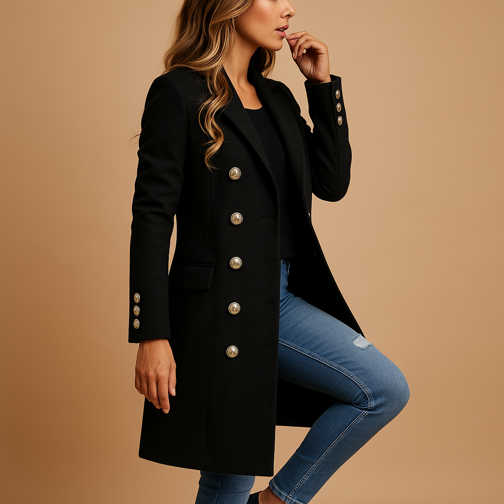 Trench-coat pour femme | Trench long avec ceinture et fermeture avant