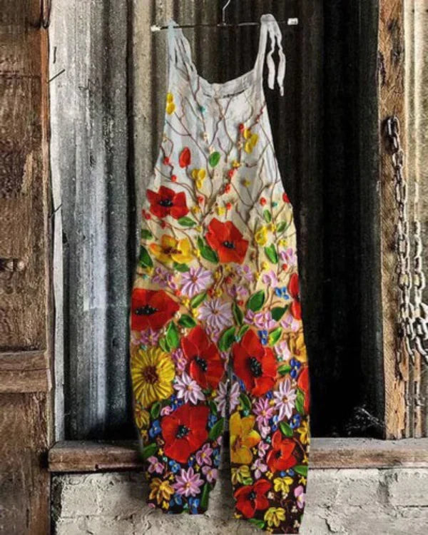 Marini™ | Combinaison Vintage Fleurs en Acrylique