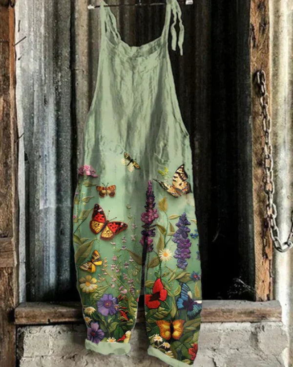 Marini™ | Combinaison Femme avec Broderie de Fleurs et de Papillons
