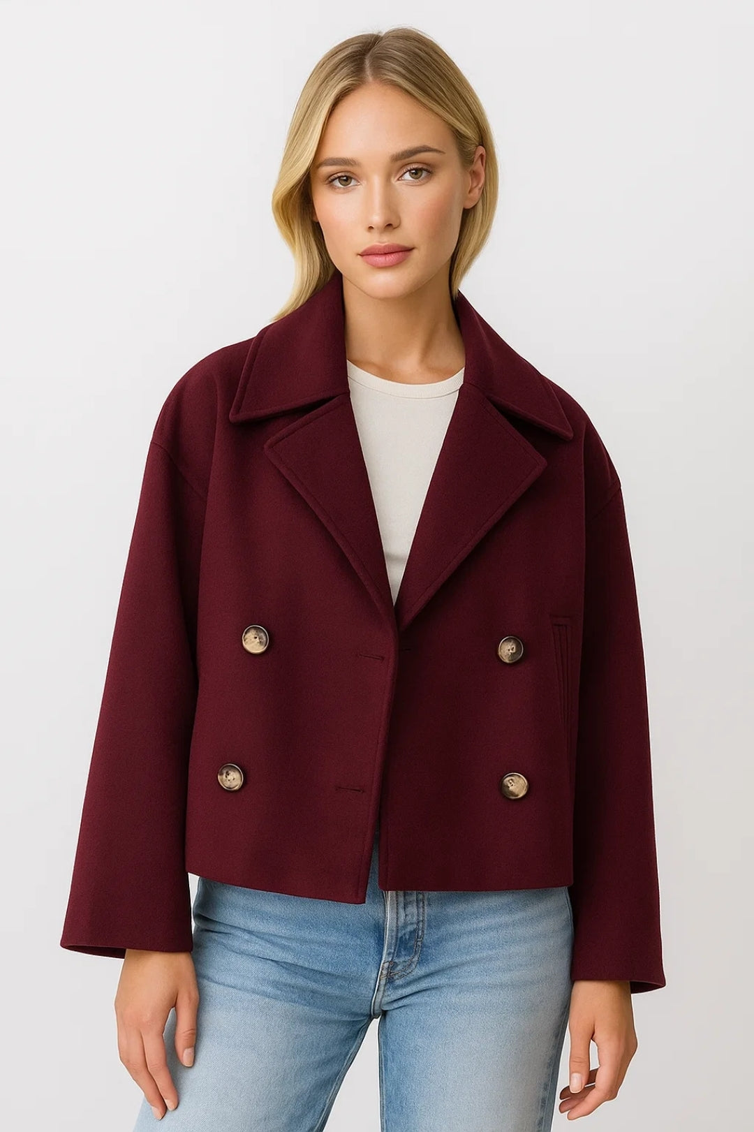 Veste femme courte croisée | Silhouette structurée pour mi-saison