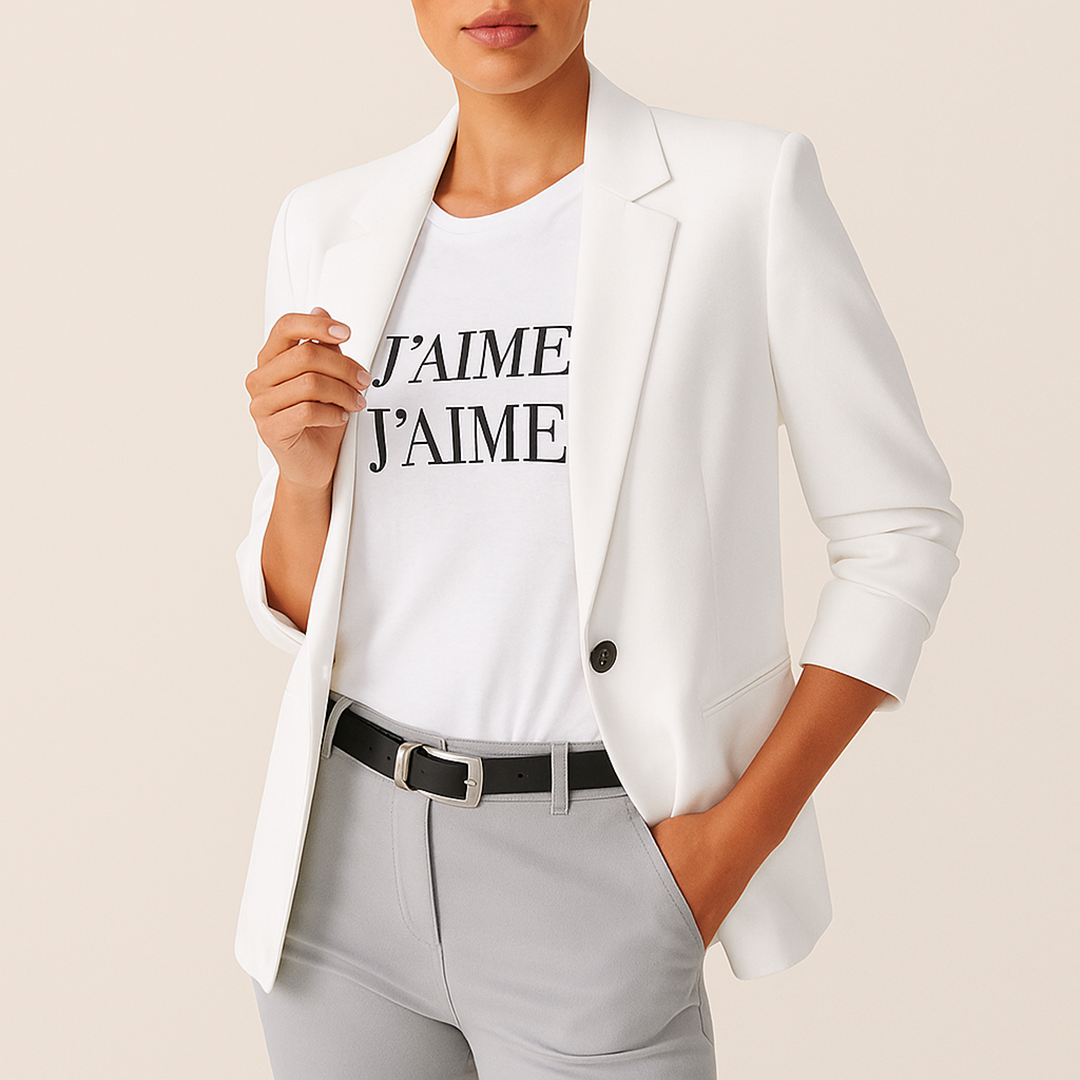 Veste boutonnée pour femme | Coupe droite décontractée