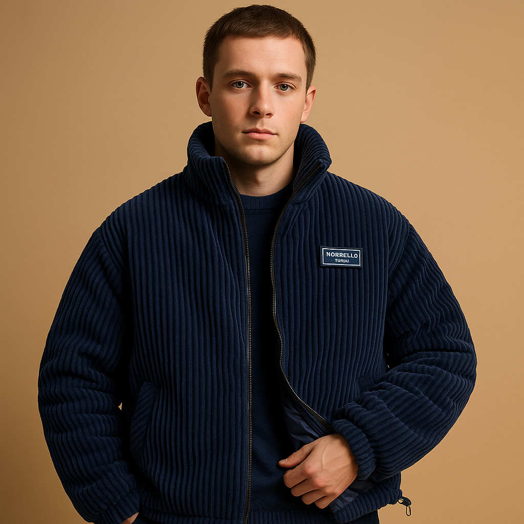 Veste chaude pour homme | Veste en velours côtelé doublée coton