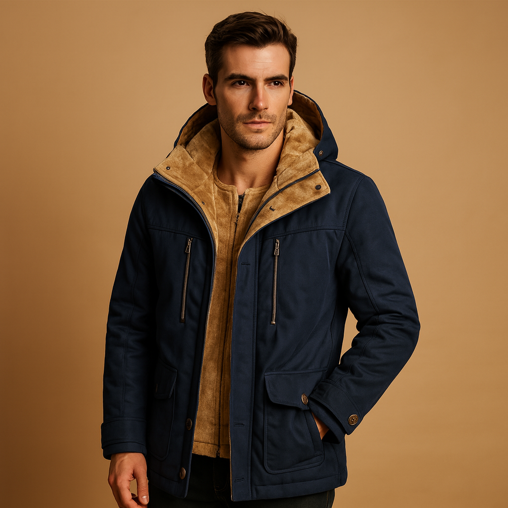 Veste d’hiver à capuche pour homme | Manteau chaud isolant