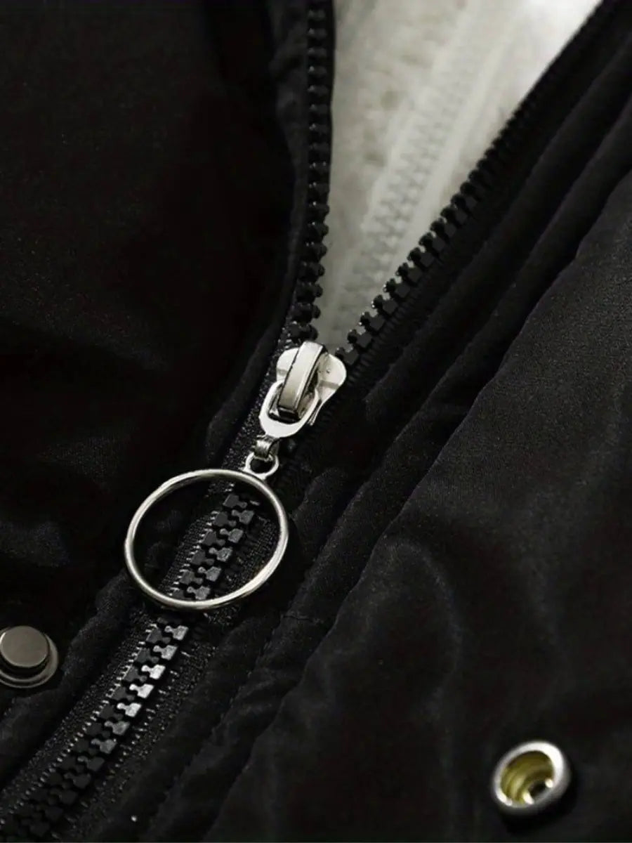 Veste pour femme | Veste matelassée à capuche avec fermeture zippée avant