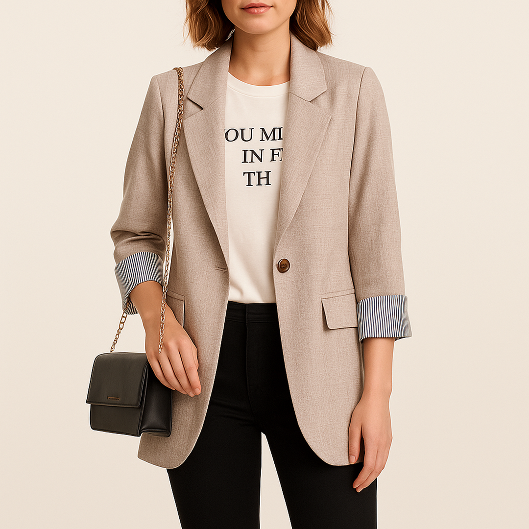 Veste décontractée femme | Coupe droite avec poche