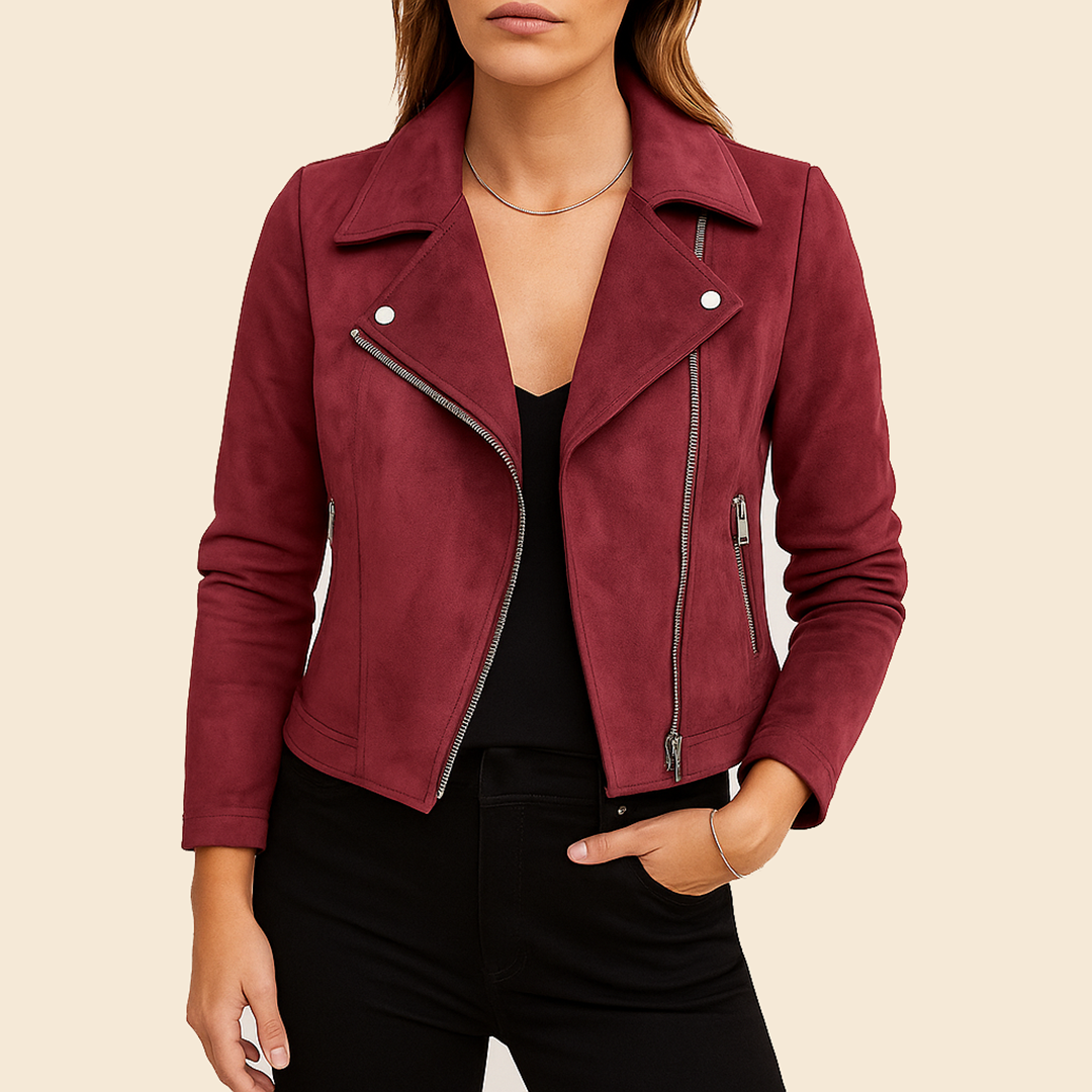 Veste femme décontractée | Fermeture éclair et coupe droite