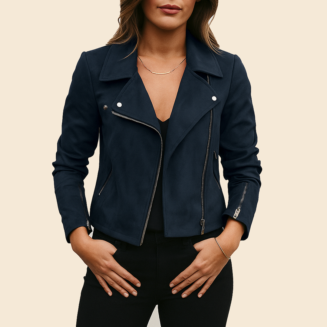 Veste femme décontractée | Fermeture éclair et coupe droite