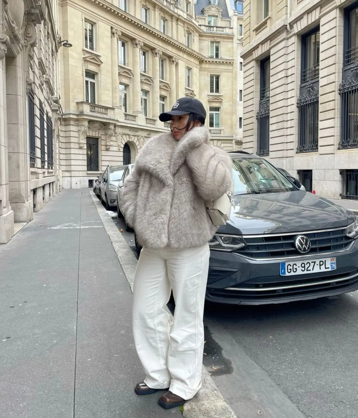 Veste pour femme | Veste en fausse fourrure avec coupe ample