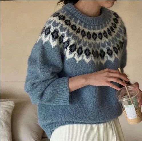 Sophie | Pull en Jacquard Élégant