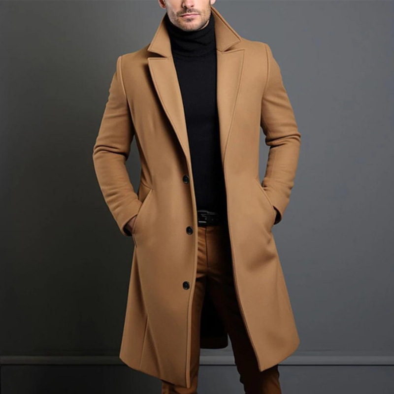 Manteau coupe-vent pour homme | Veste longue légère automne