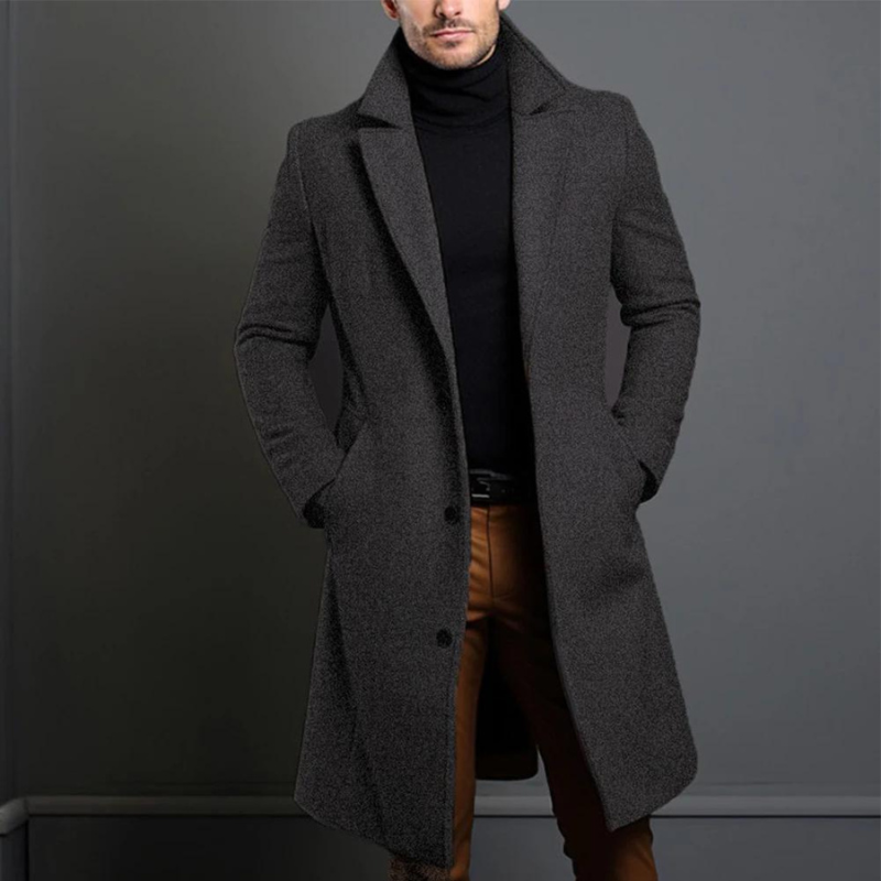 Manteau coupe-vent pour homme | Veste longue légère automne