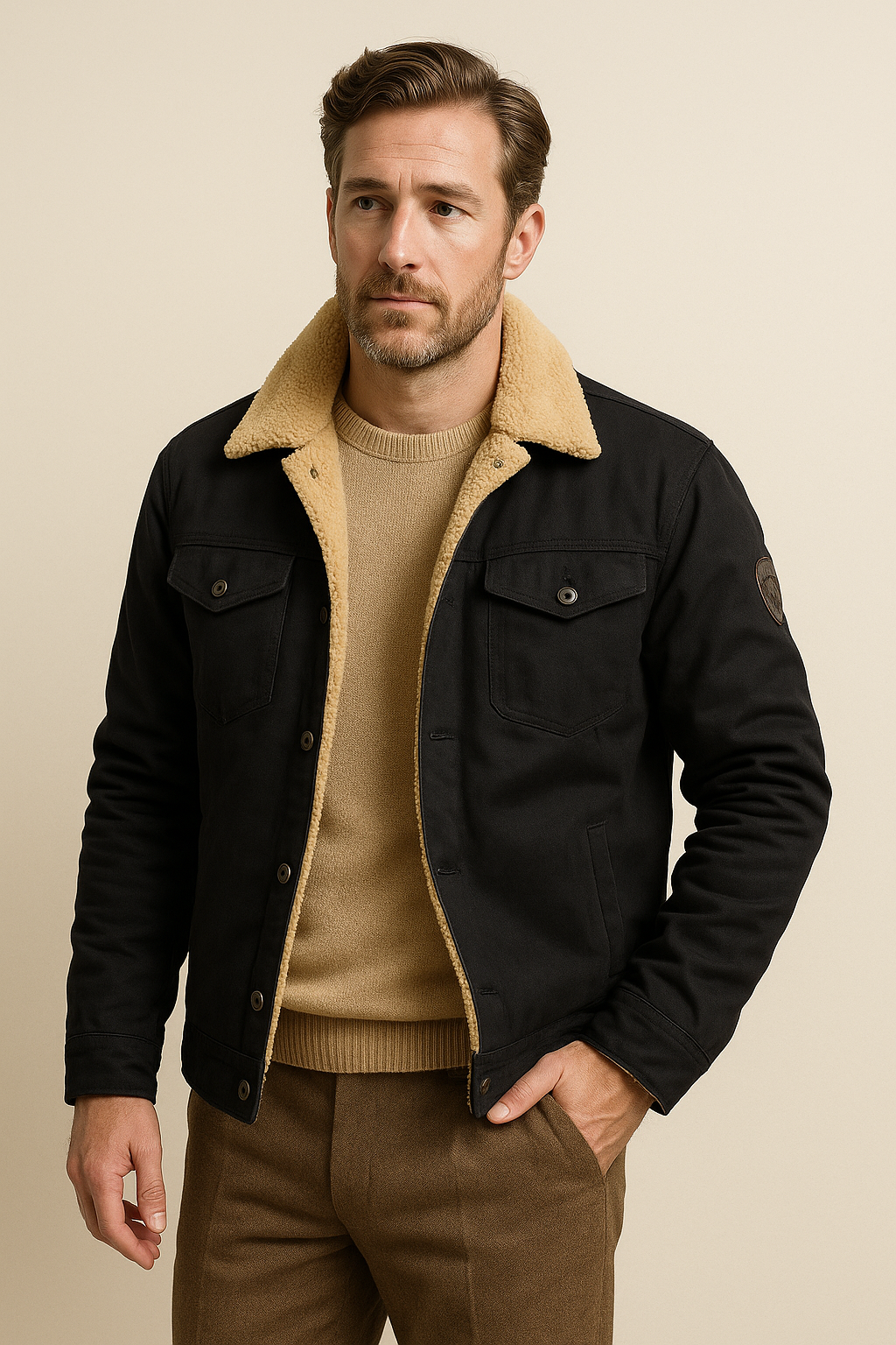 Veste bomber pour homme | Blouson matelassé à fermeture avant