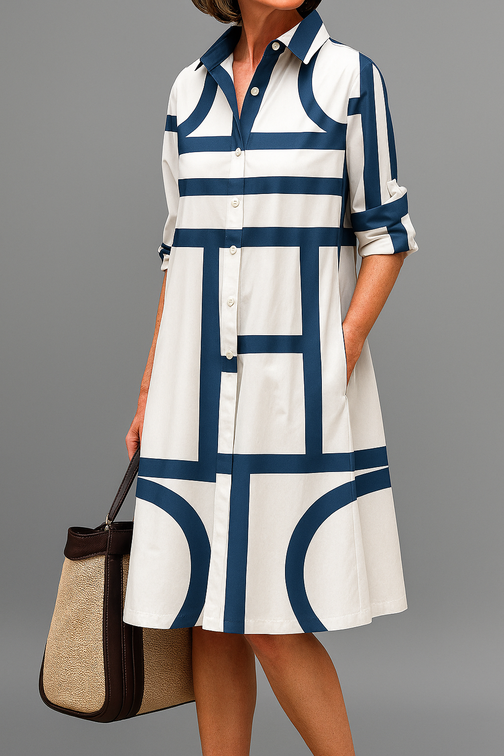 Julia - Robe Midi Élégante pour un Style Sans Effort
