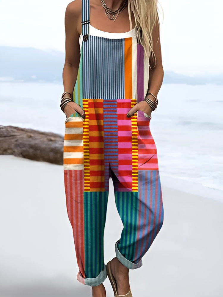 LW | Salopette Rayée Couleur Pop