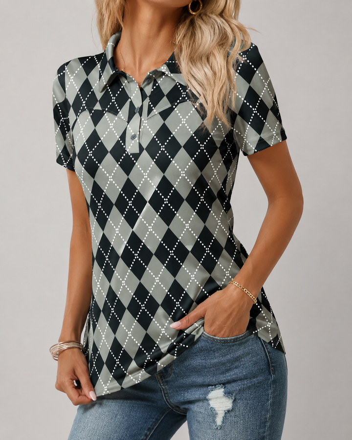 Polo Femme Sport Coton Respirant Manches Courtes – Apolline