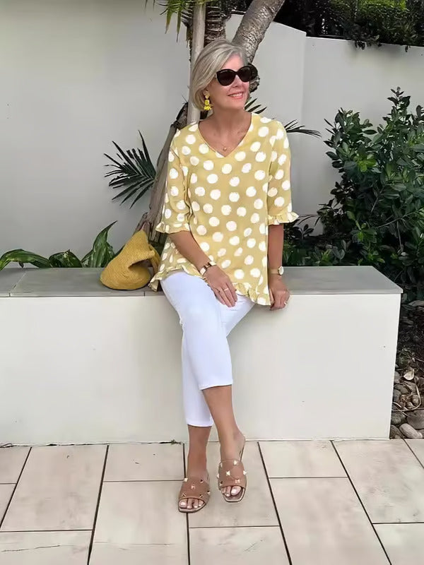 Chloe™ | Blouse V-Neck Élégante