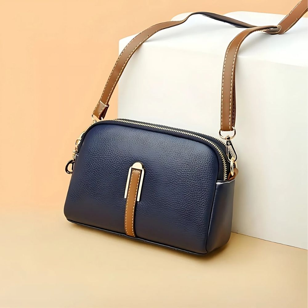 Sac à bandoulière perforé Mila Litchi | Dernier jour 80% de réduction !