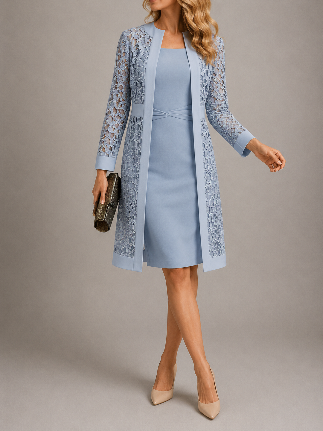 Robe ensemble deux pièces femme élégante cérémonie mariage