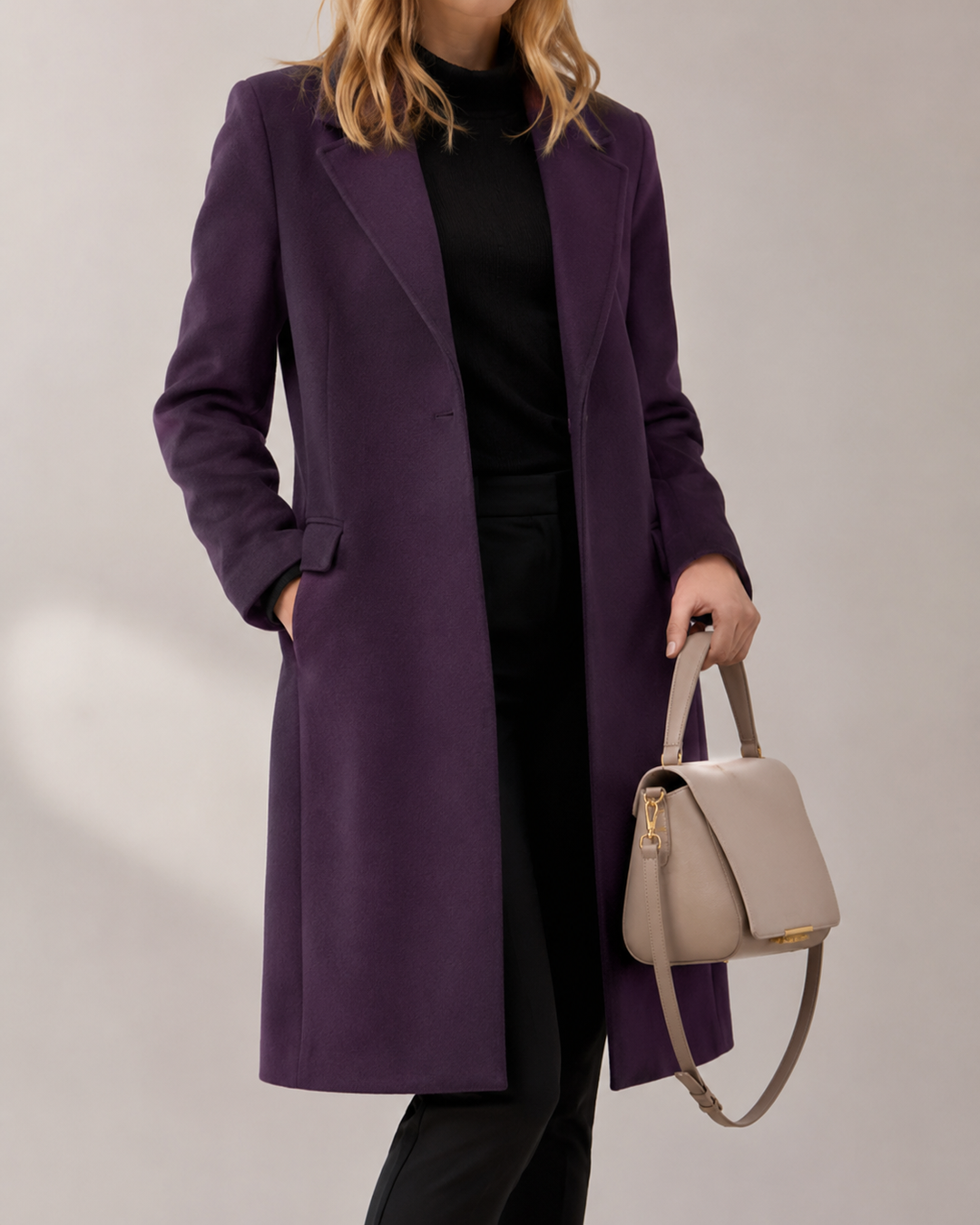 Blazer femme laine mélangée coupe structurée élégant bureau mariage