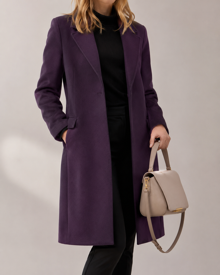 Blazer femme laine mélangée coupe structurée élégant bureau mariage