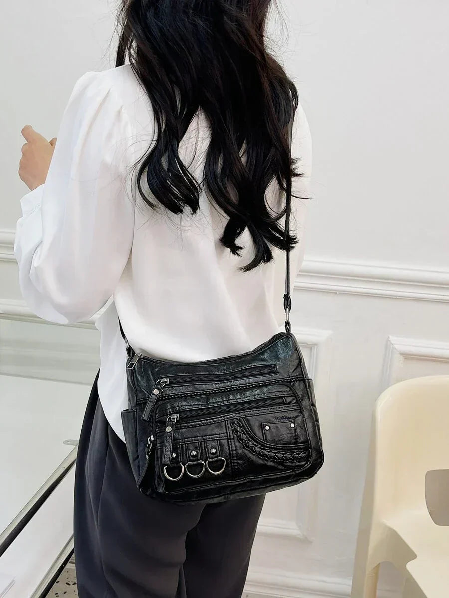 Olivia™ Vintage Charm | Sac à main zippé Luxe Doux