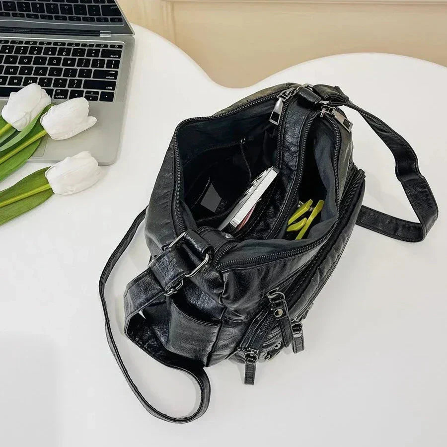 Olivia™ Vintage Charm | Sac à main zippé Luxe Doux