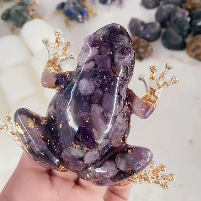 Frostone - Sculpture de Grenouille en Cristal pour Décoration Domestique