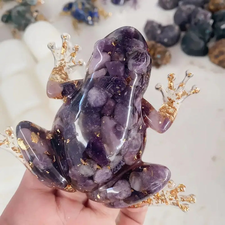 Frostone - Sculpture de Grenouille en Cristal pour Décoration Domestique