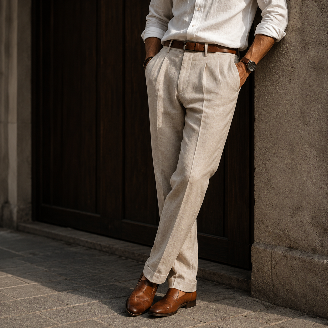 Pantalon ample décontracté pour homme coupe confortable