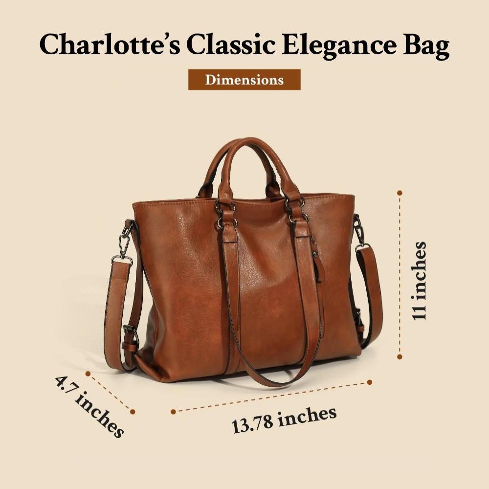 L'élégance classique de Charlotte | Sac fourre-tout vintage | Dernier jour 80% de réduction !
