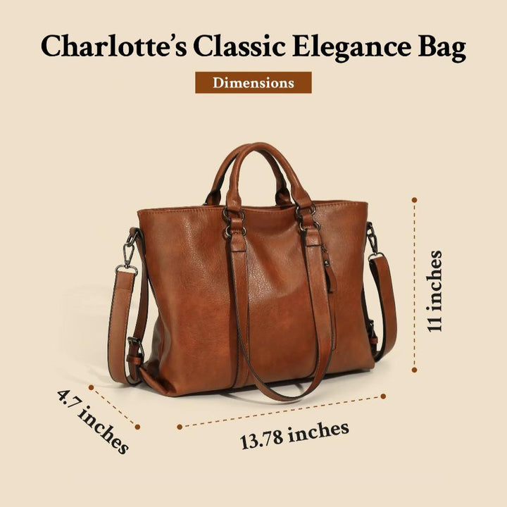 L'élégance classique de Charlotte | Sac fourre-tout vintage | Dernier jour 80% de réduction !