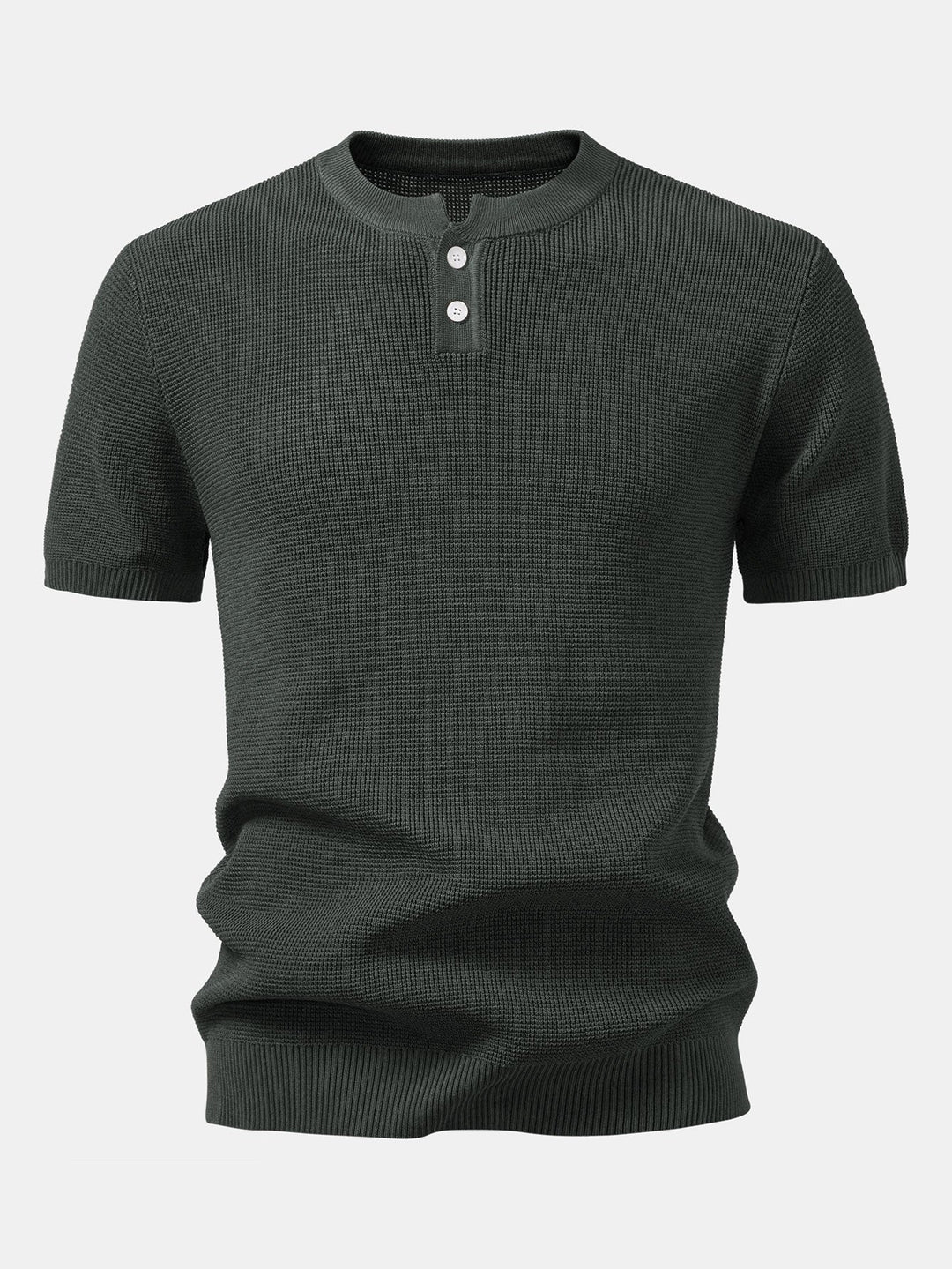 Chemise Henley en Tricot Waffle