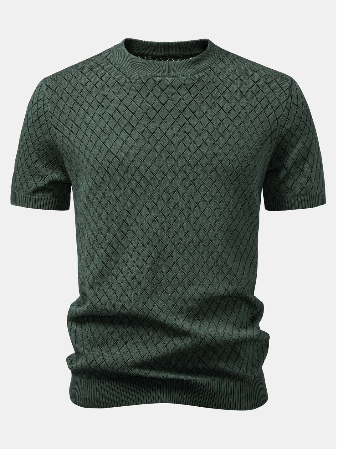 T-shirt au crochet avec motif en diamant
