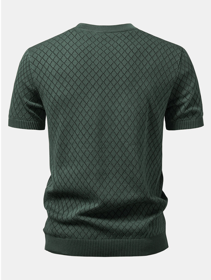 T-shirt au crochet avec motif en diamant