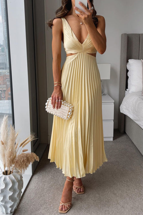 Elsa | Élégante Robe Maxi Plissée