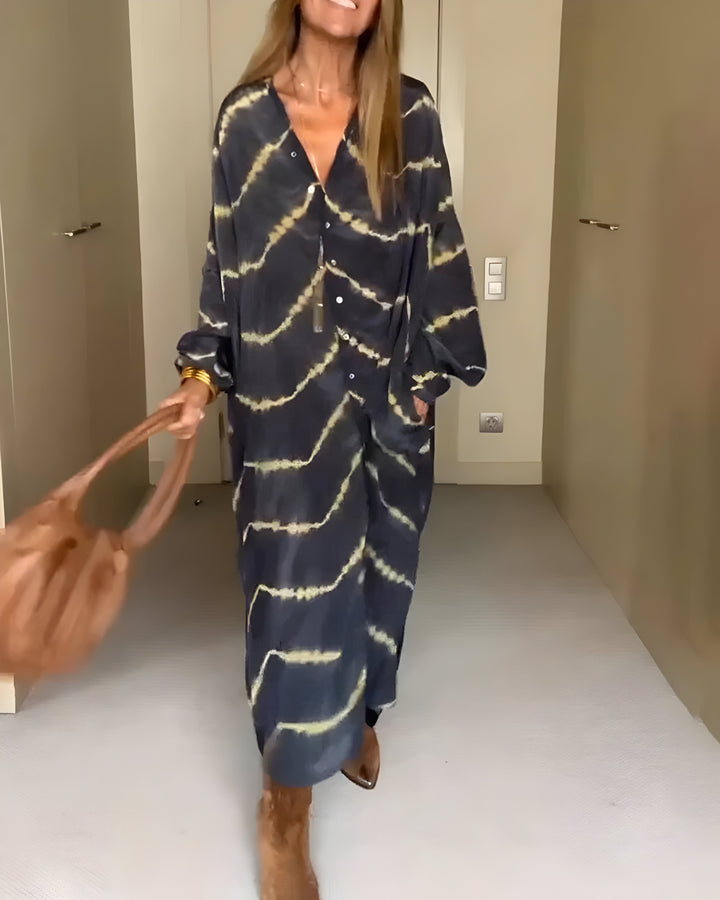 Julia™ | Maxi Boheemse Gestreepte Jurk