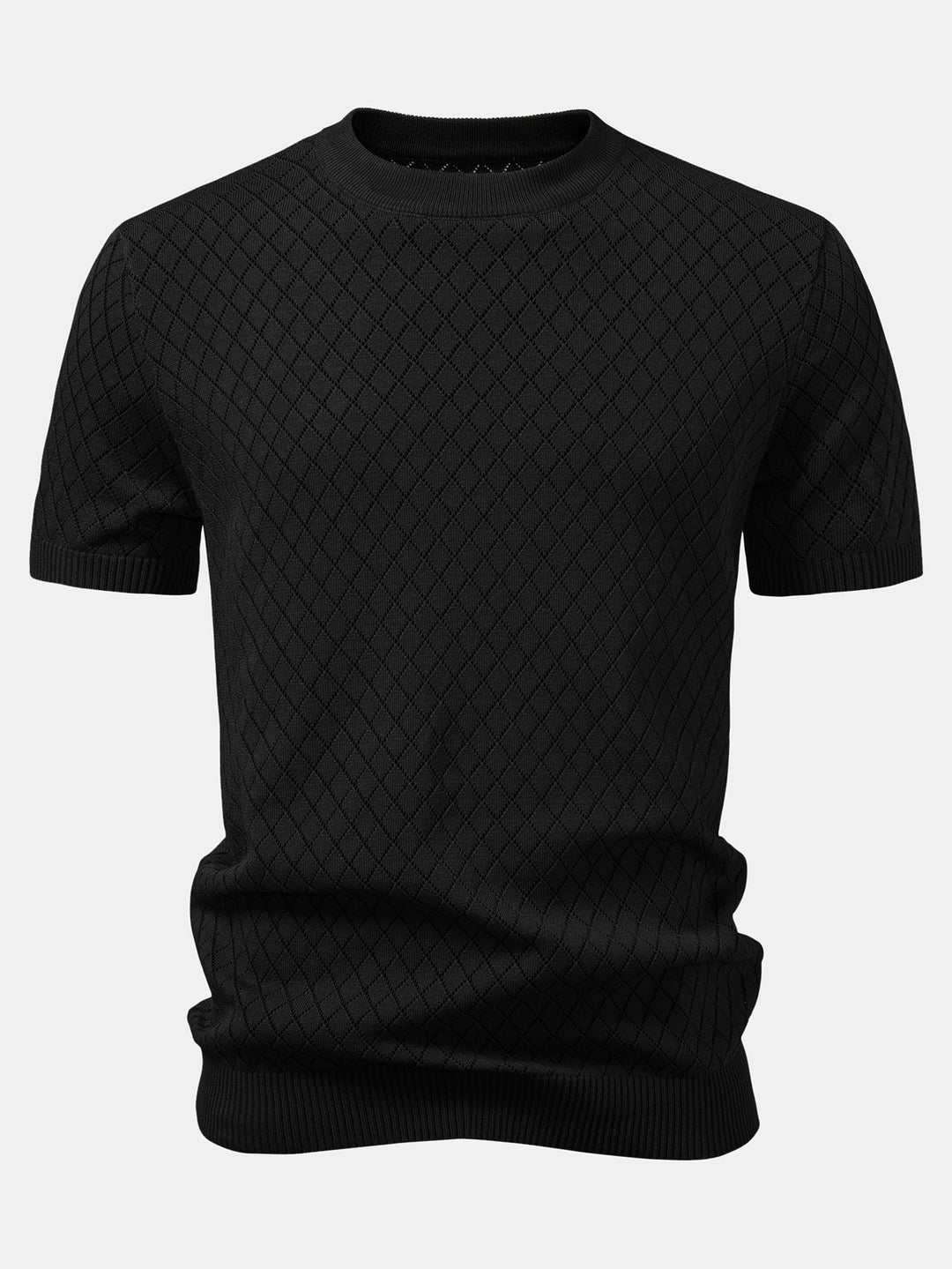 T-shirt au crochet avec motif en diamant