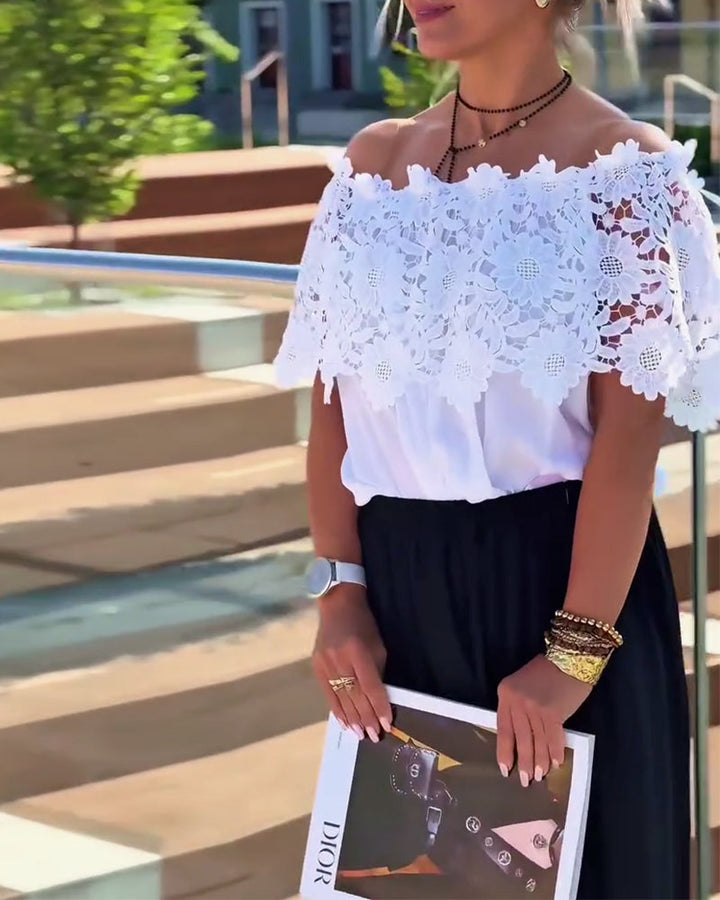 Lace Design Fashion Blouse