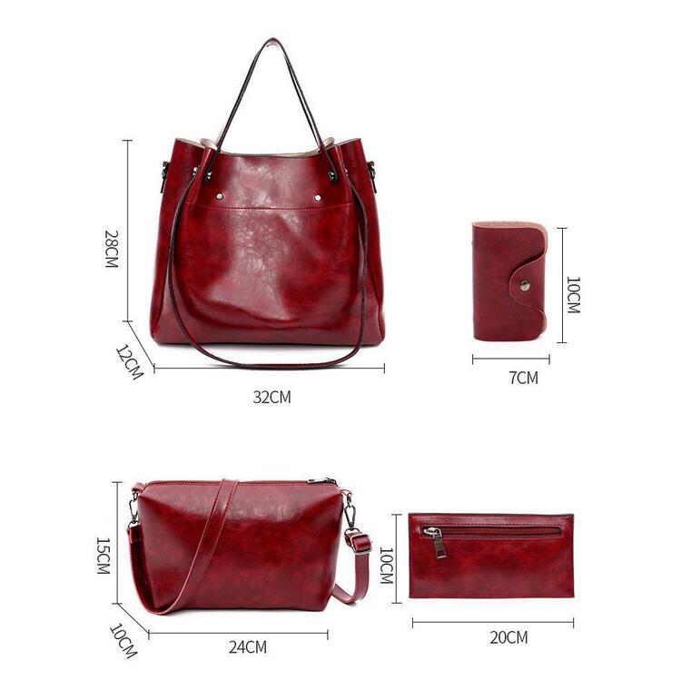 Riley™ - Ensemble de Valises Vintage Douces en 4 Pièces