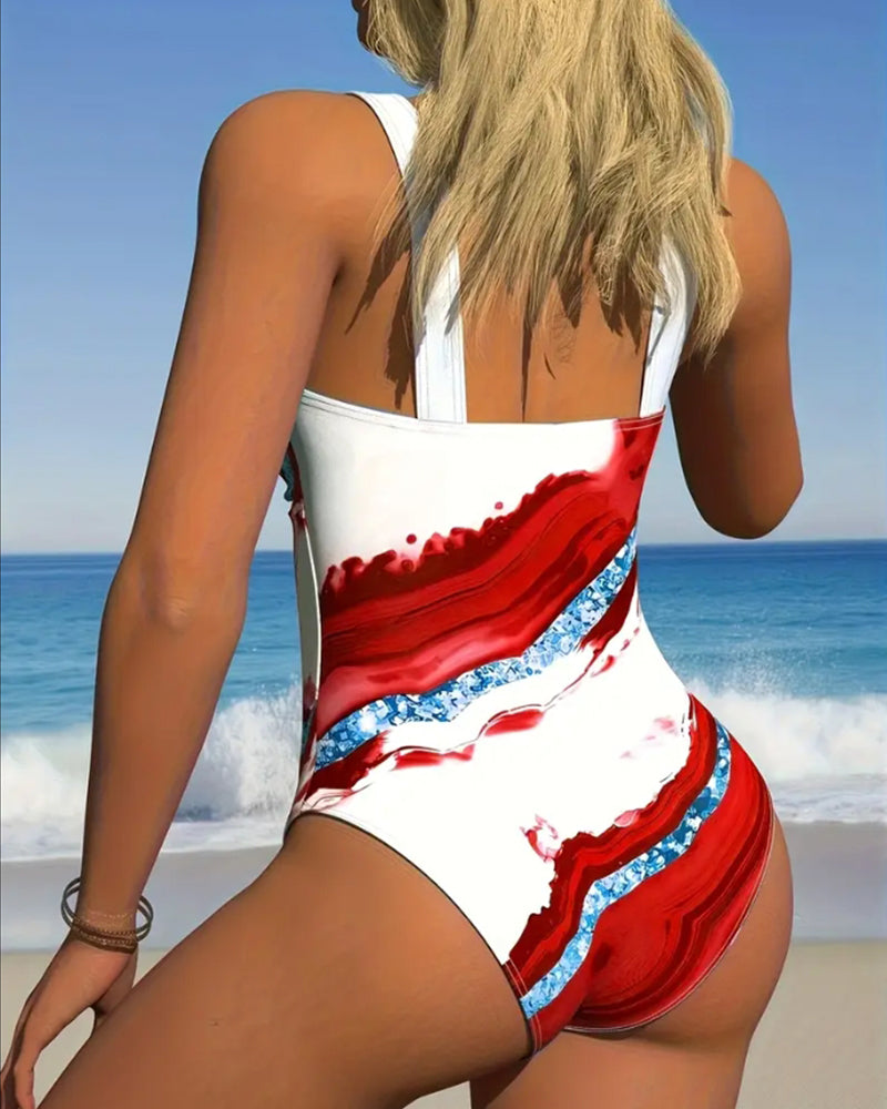 Printed One-Piece Bikini
