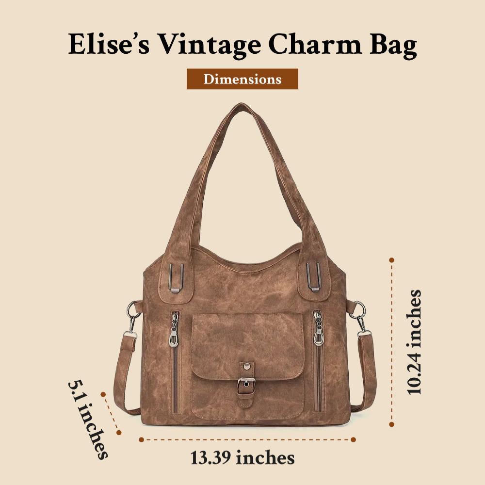 Le Charme Vintage d'Elise | Sac à Bandoulière | Dernier jour 80% de réduction !